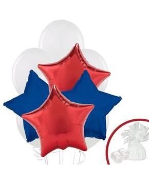 Red & Navy Star Balloon Bouquet