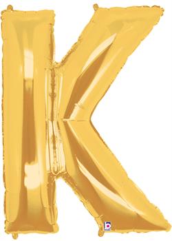 Jumbo Gold Foil Letter-K