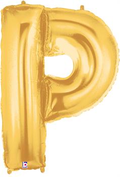 Jumbo Gold Foil Letter-P