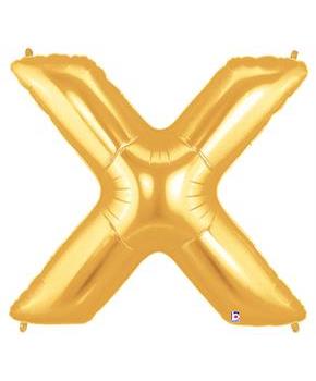 Jumbo Gold Foil Letter-X