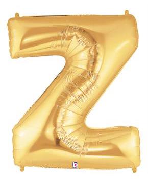 Jumbo Gold Foil Letter-Z