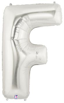 Jumbo Silver Foil Letter-F