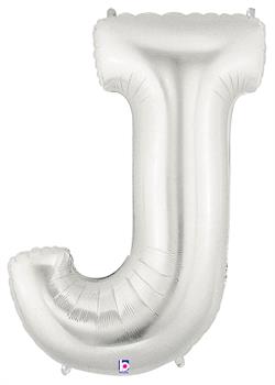 Jumbo Silver Foil Letter-J
