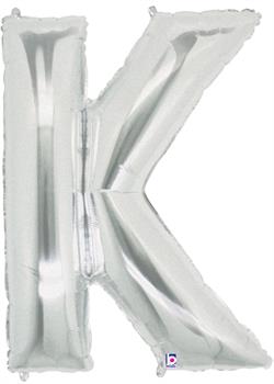 Jumbo Silver Foil Letter-K