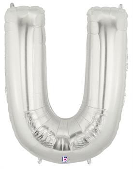 Jumbo Silver Foil Letter-U