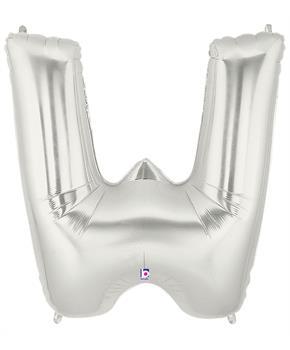 Jumbo Silver Foil Letter-W