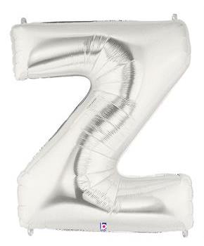 Jumbo Silver Foil Letter-Z