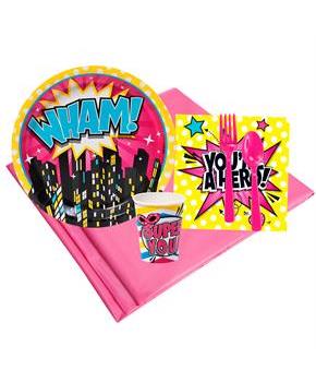 Superhero Girl 8 Guest Party Pack