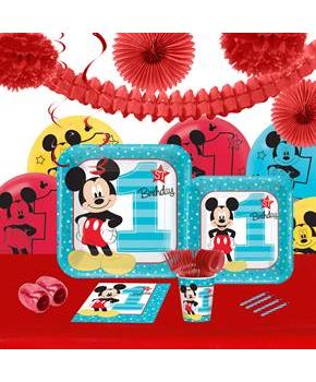 Disney Mickey Mouse 1st Birthday 16 Guest Party Pack