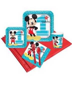 Disney Mickey Mouse 1st Birthday 24 Guest Party Pack