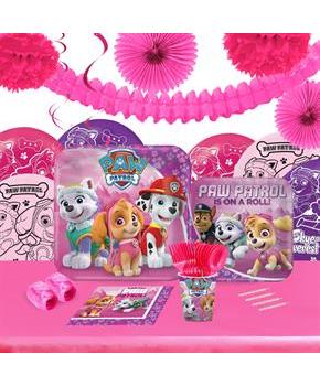Pink Paw Patrol 16 Guest Tableware & Deco Kit 