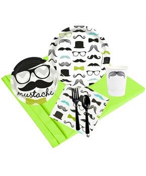 Mustache Man 24 Guest Party Pack