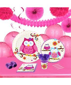 Owl Blossum 16 Guest Tableware & Deco Kit