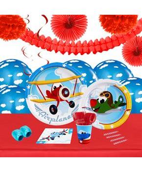 Airplane Adventure 16 Guest Tableware & Deco Kit