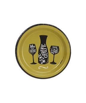 Wine Time Party Green Cocktail Plates (8)