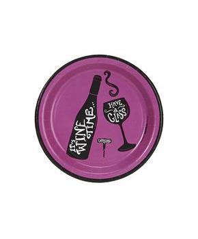 Wine Time Party Purple Cocktail Plates (8)
