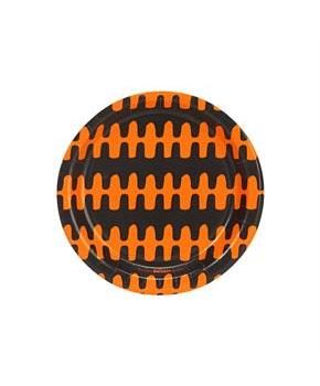 Halloween Black and Orange Print Dessert Plate (8)