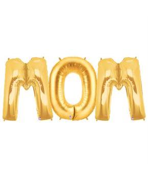 Jumbo Gold Foil Balloons-MOM