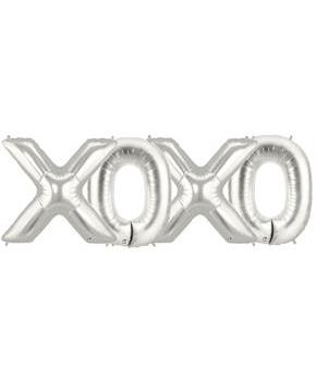 Jumbo Silver Foil Balloons-XOXO