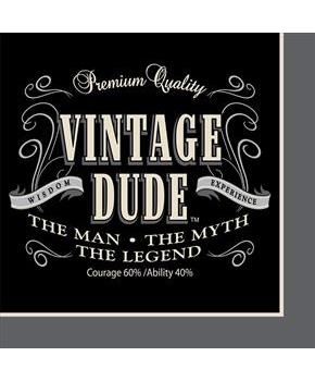Vintage Dude Beverage Napkins (16)