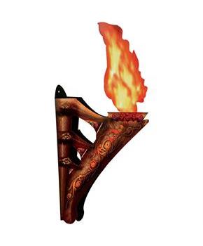 Medieval 3-d Wall Torch 16 1/2" Decoration