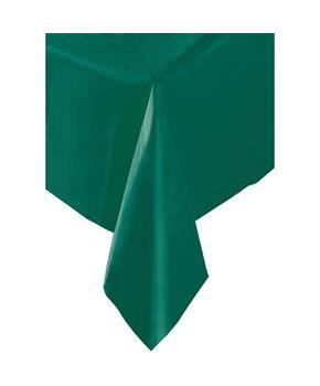 Forest Green Plastic Table Cover (1)