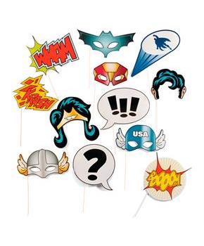 Superhero Stick Photo Booth Props 