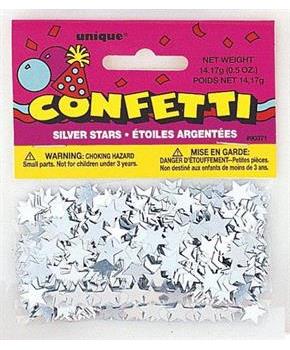 Silver Stars Foil Confetti .5oz (1)