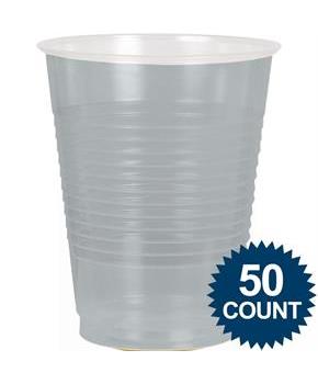 Silver Plastic 16oz. Cup (50)