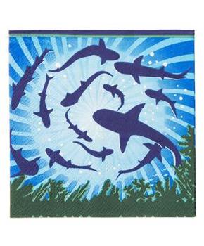 Shark Party Beverage Napkins 