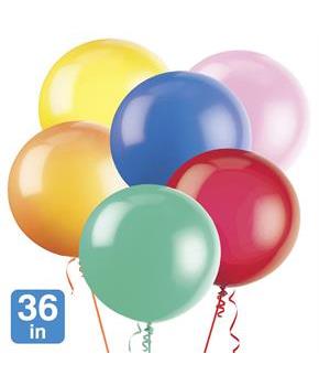 Premium Assorted Latex 36 Balloons (6) - PartyBell.com