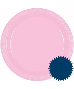 Pink 10 Plastic Dinner Plates 