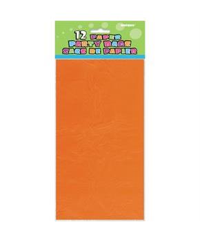 Orange Paper Favor Bags 