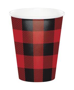 Lumberjack Plaid 9oz Cups (8)