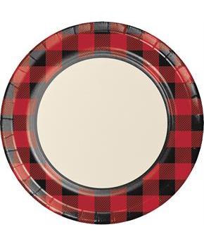 Lumberjack Plaid 9" Luncheon Plates (8)