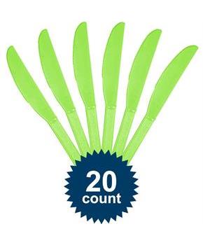 Lime Plastic Knives