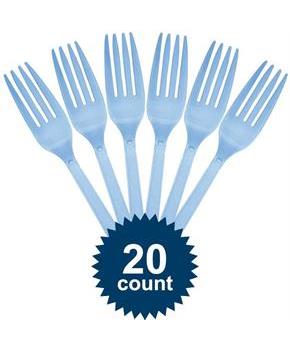 Light Blue Plastic Forks