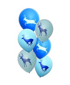 Light Blue Camo Buck 12" Latex Balloons