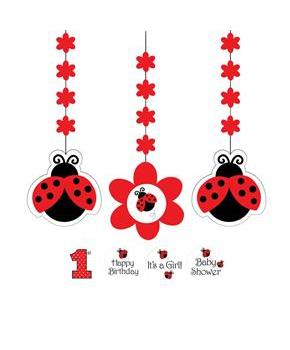 Ladybug Fancy Hanging Cutout