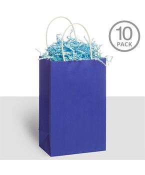 Kraft Handle Bags Blue (10)