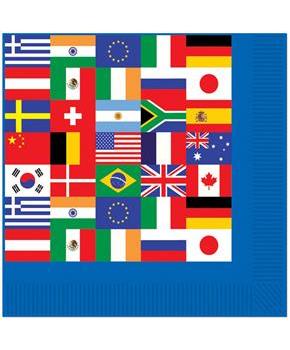 International Party Luncheon Napkins (16)