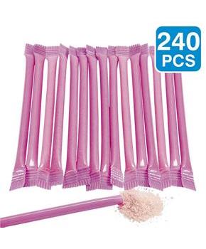 Hot Pink Candy Filled 6 Straws (240)