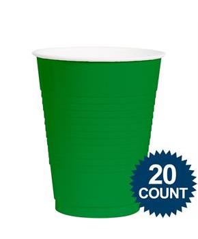 Green 12 Oz. Plastic Cups (20)