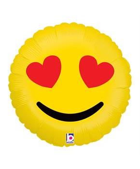 Emoji Hearts 18" Balloon