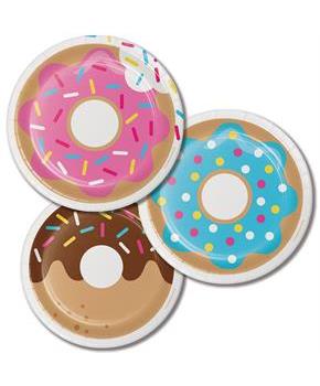 Donut Time 7" Cake Plates (8)