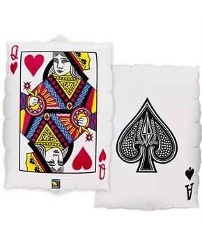 Casino 2-sided Card 30 Balloon (1)