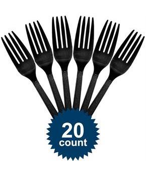 Black Plastic Forks