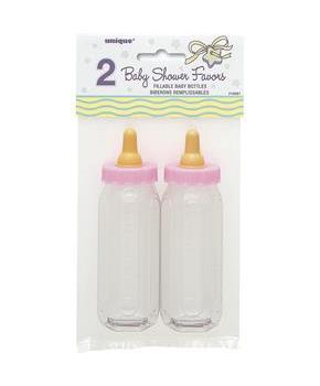Baby Bottles 5 Pink Fillable Favors (2)