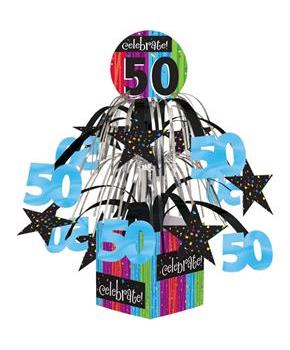 50th Birthday Mini Foil Centerpiece