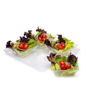11.5 Clear Plastic Square Serving Tray